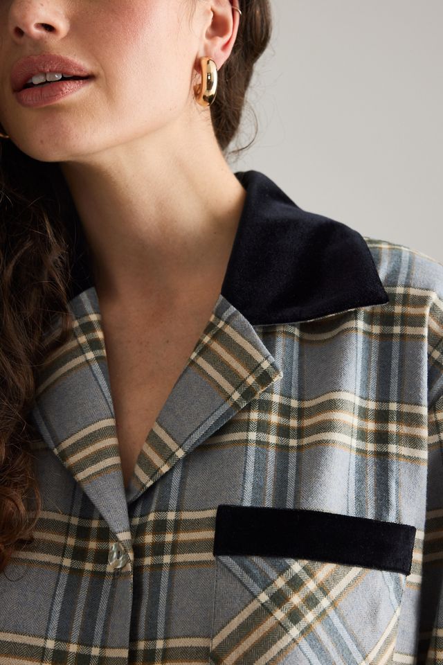 Sleeper Karierter Flanell Langer Pyjama Set #5