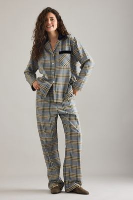 Ensemble de pyjama long en flanelle à carreaux Sleeper