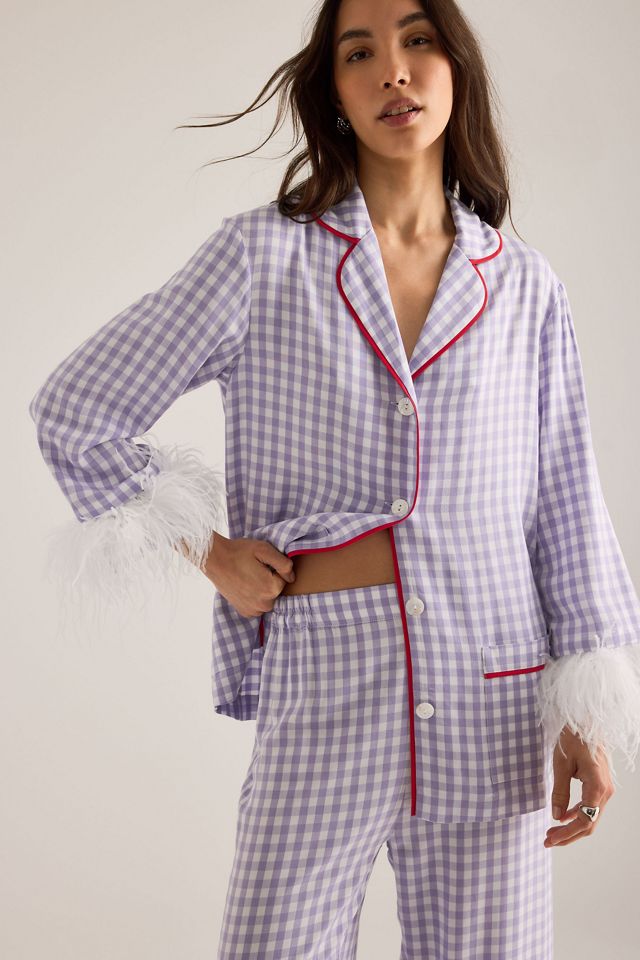 Sleeper Feather-Trimmed Party Pyjama Set #4