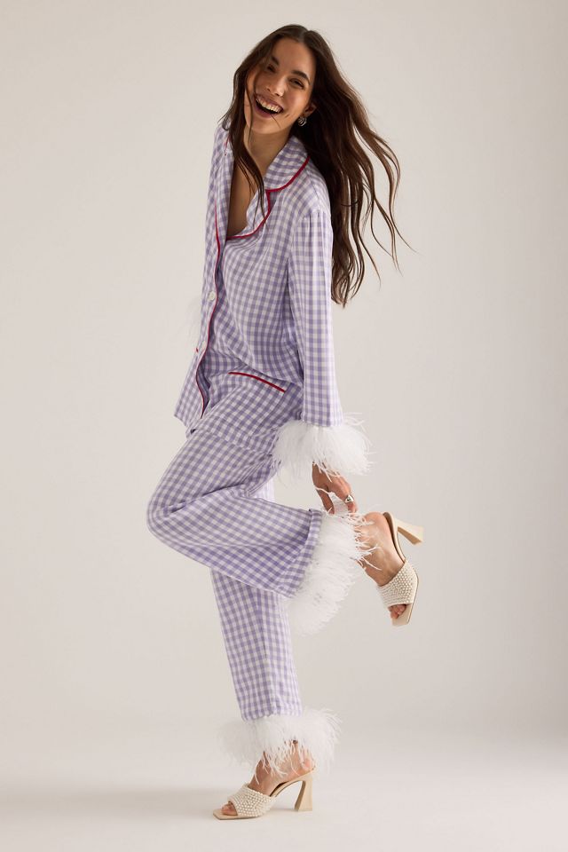 Sleeper Feather-Trimmed Party Pyjama Set #1