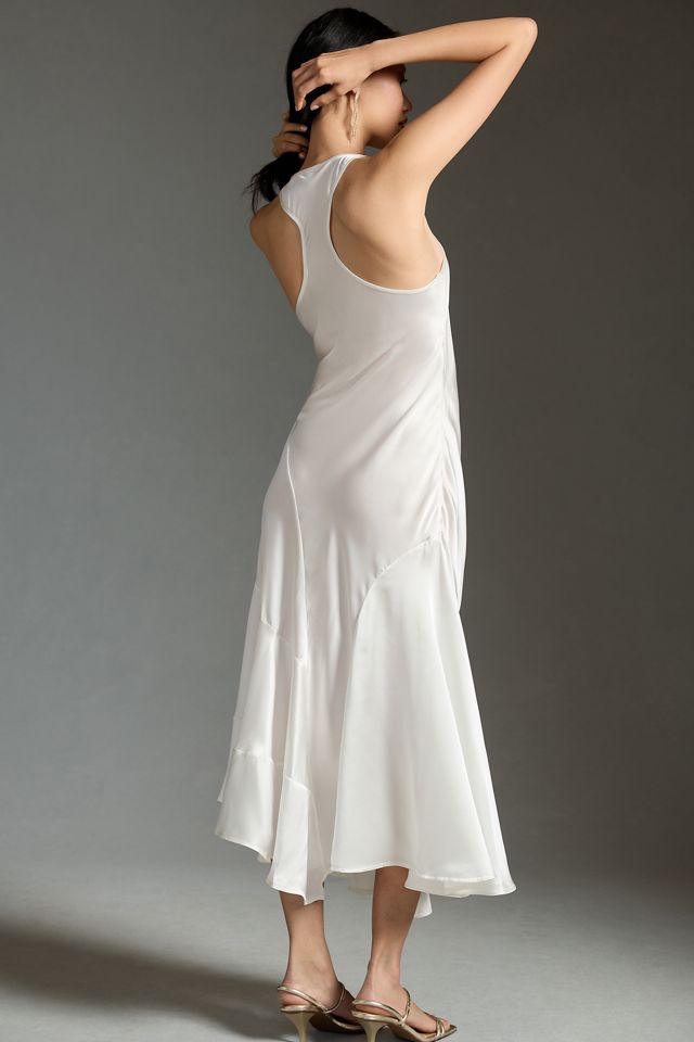 Robe midi en soie à coutures By Anthropologie #2