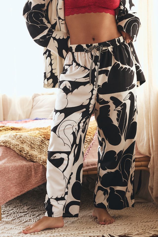 By Anthropologie Kari Butterfly Wide-Leg Pyjama Bottoms