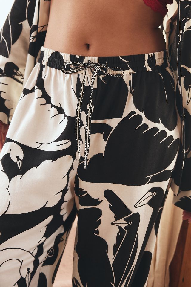 Cecilia Pettersson for Anthropologie Wide-Leg Flannel Pyjama Bottoms #6