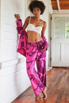 Cecilia Pettersson for Anthropologie Wide-Leg Flannel Pyjama Bottoms