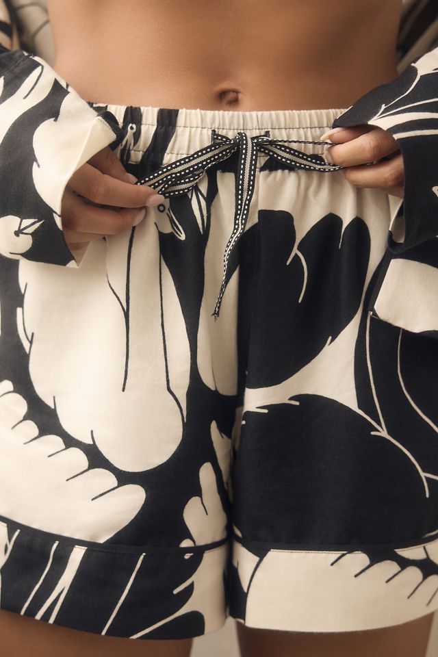 By Anthropologie Flannel Pajama Shorts #2