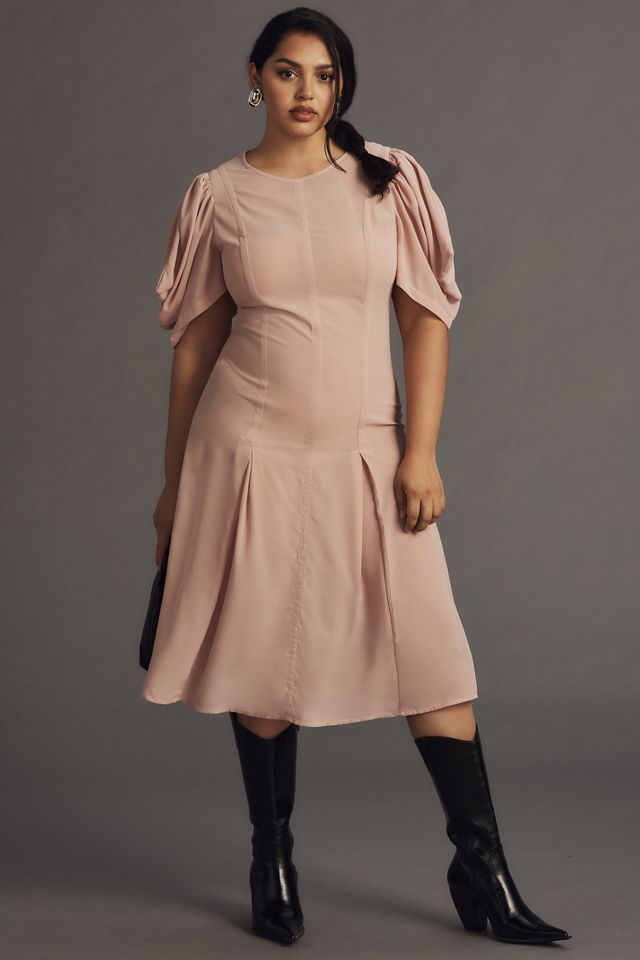 By Anthropologie Modern Sheer Midi Dress #6