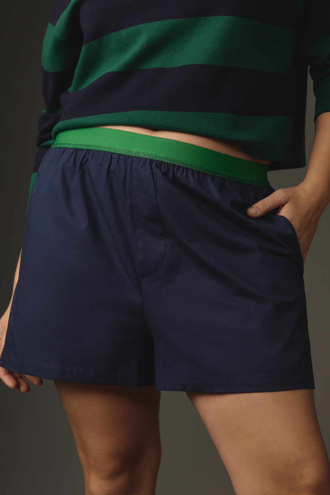 By Anthropologie Colorblock Boxer Shorts