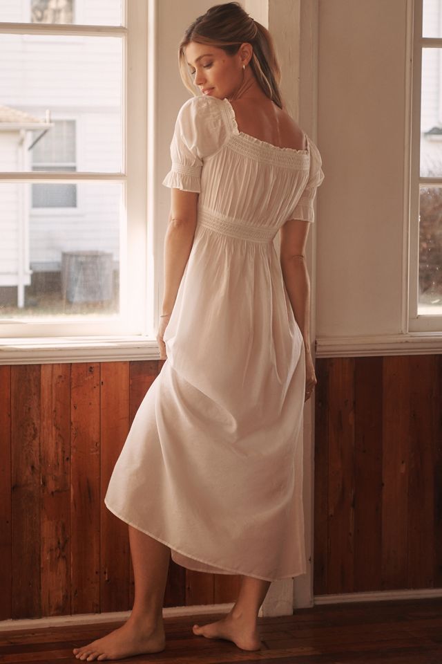 anthropologie puff sleeve midi dress English Factory
