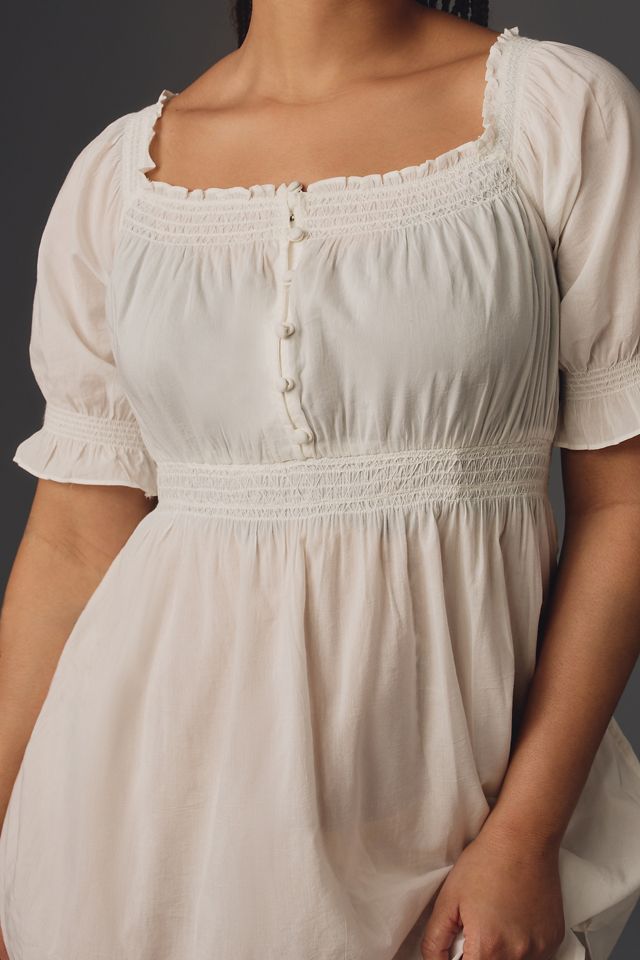By Anthropologie Puff-Sleeve Midi Dress