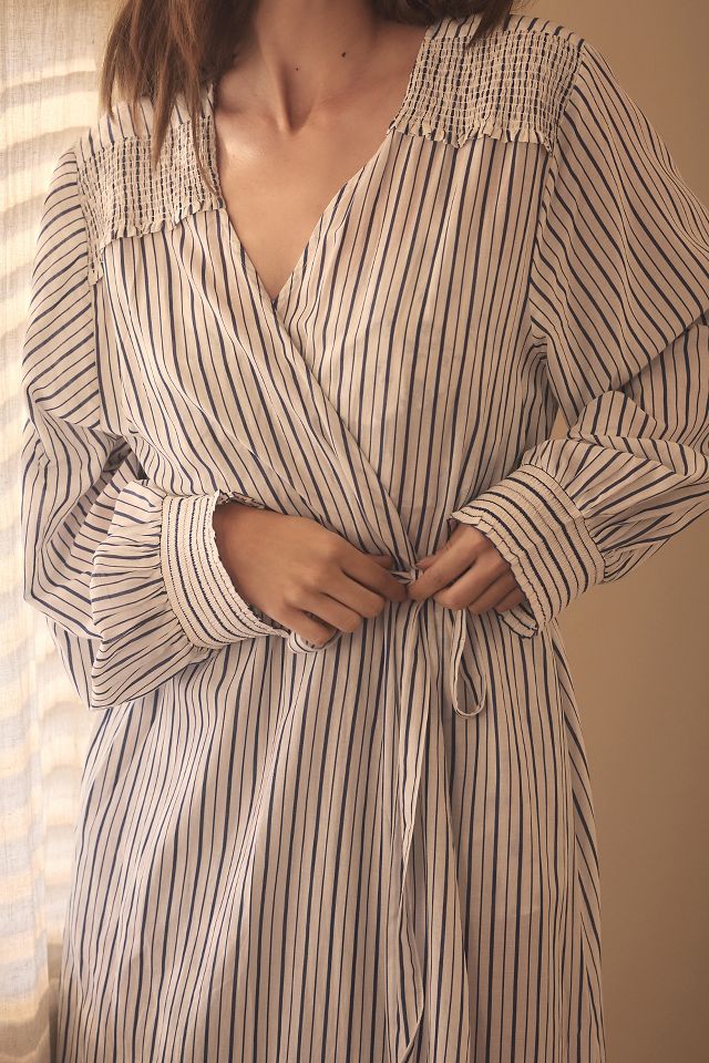 By Anthropologie Striped Dressing Gown