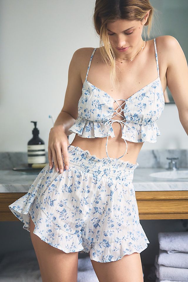 By Anthropologie Floral Pyjama Shorts