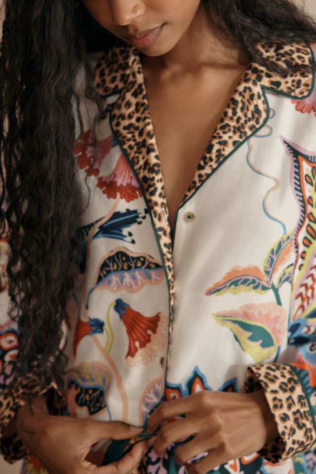 By Anthropologie Flannel Buttondown Pajama Top #3