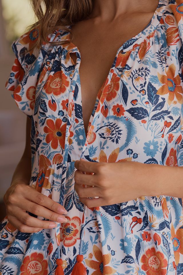 By Anthropologie Flannel Pajama Dress Anthropologie