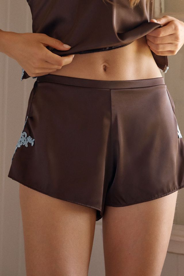 Kat The Label Jean Satin Shorts #1