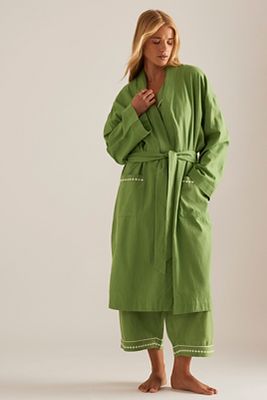 Robe en coton en Green taille: M/L chez Anthropologie - TBCo - Modalova