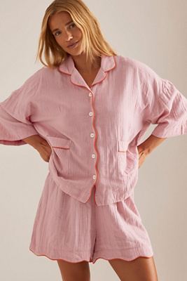 TBCo Short Scallop-Trim Pyjama Set