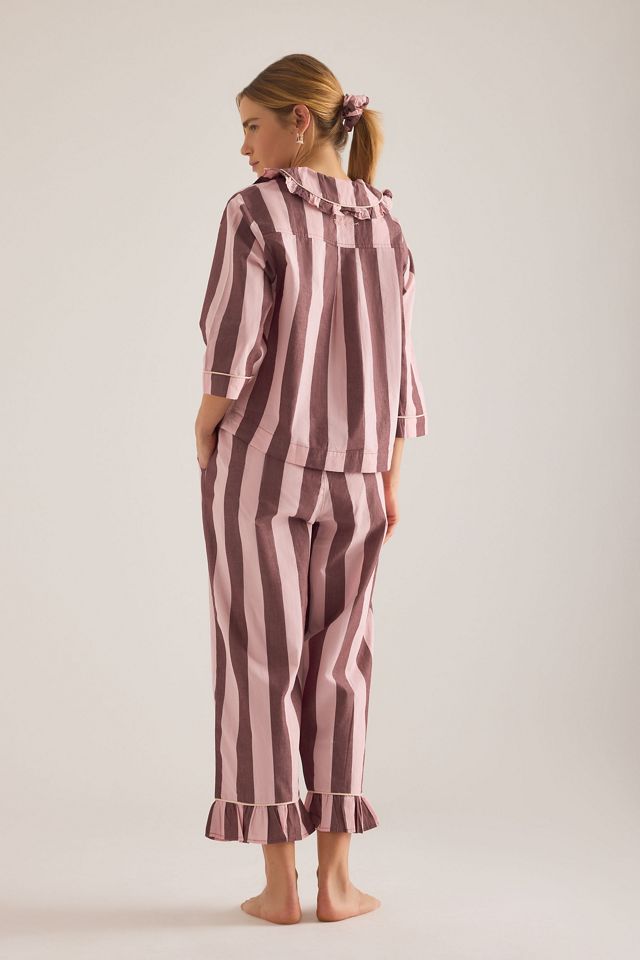 TBCo Langes Baumwoll-Streifen-Pyjama-Set #1