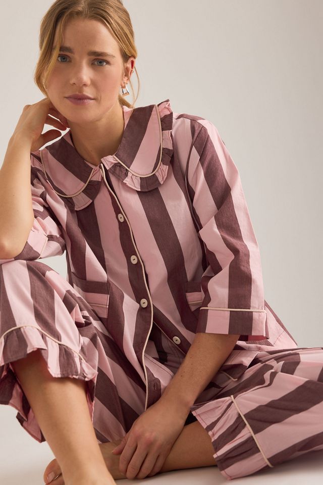 TBCo Langes Baumwoll-Streifen-Pyjama-Set #2