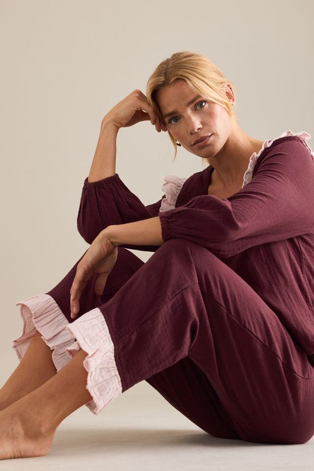 TBCo Long Ruffle Cotton Pyjama Set #2