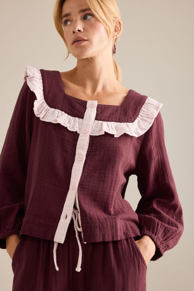 TBCo Long Ruffle Cotton Pyjama Set #3