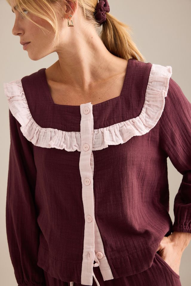 TBCo Long Ruffle Cotton Pyjama Set #4