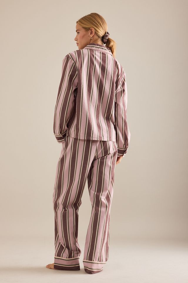 TBCo Long Pink Stripe Cotton Pyjama Set #1