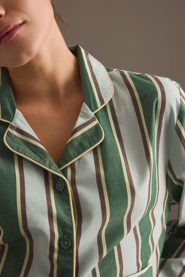Conjunto de Pijama de Rayas Verdes TBCo #5