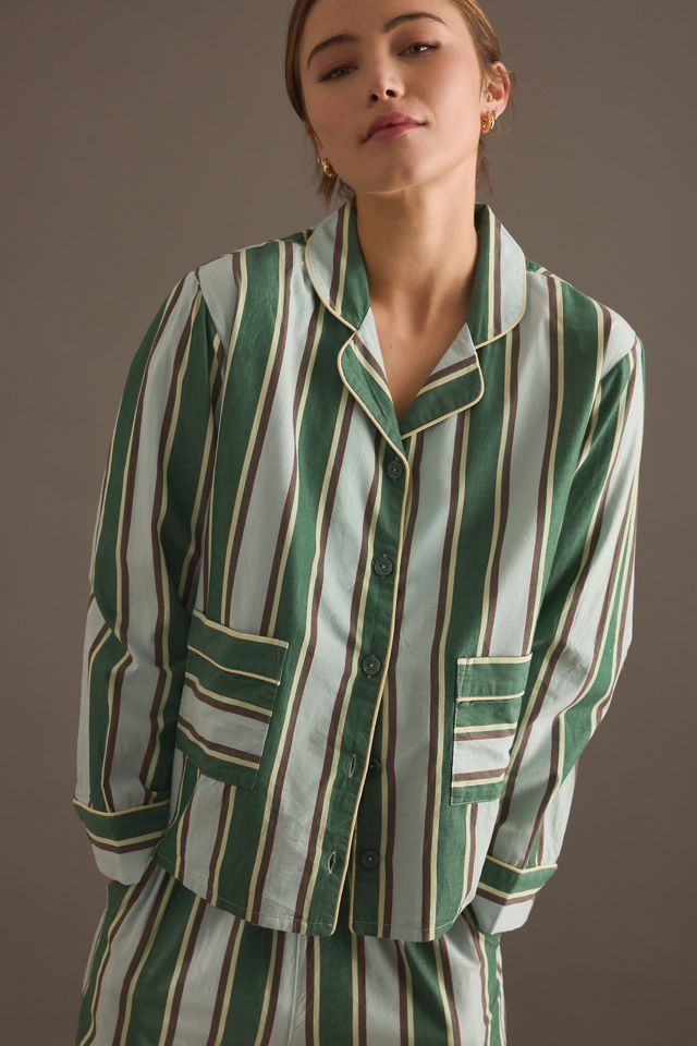 Conjunto de Pijama de Rayas Verdes TBCo #2