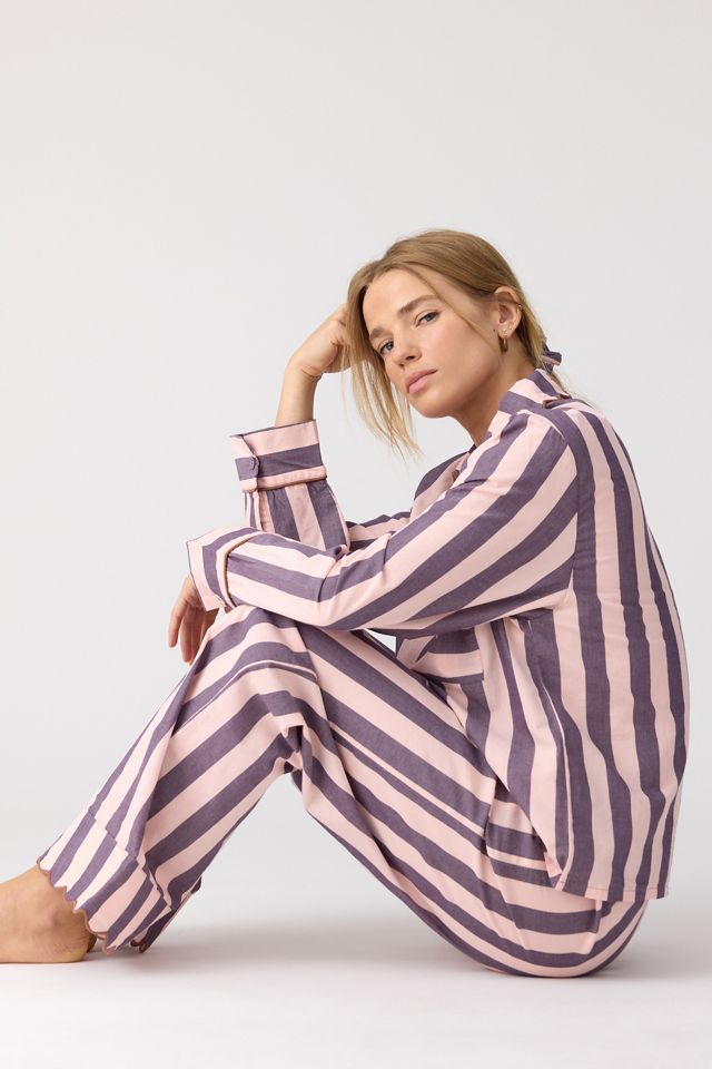 TBCo Kariertes Langer Pyjama-Set aus 100% Baumwolle #1
