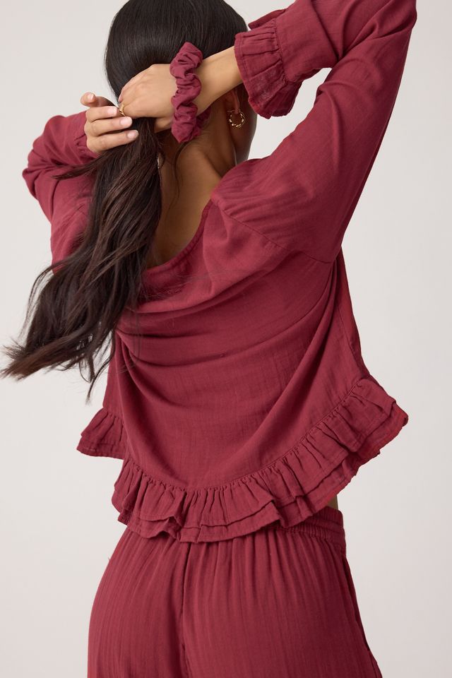 Conjunto de Pijama Largo de Algodón 100% con Nudo Frontal TBCo #4