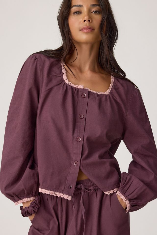 Conjunto de Pijama Largo de Algodón-Lino TBCo #1