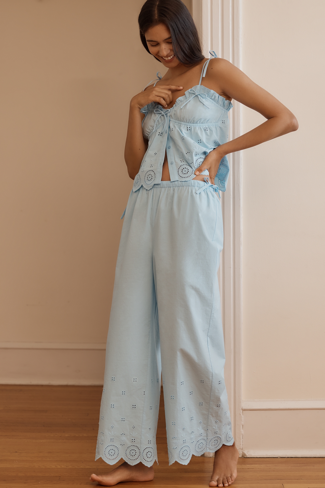 Wild Lovers Louise Ruffled Bow Pajama Top