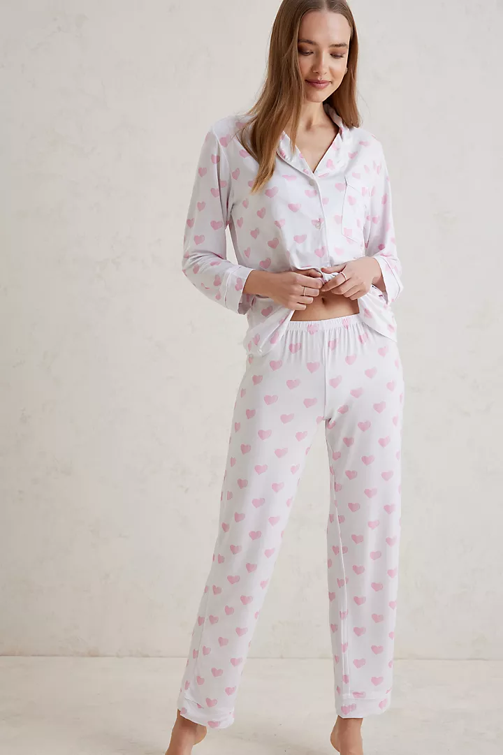anthropologie.com | Stripe & Stare Sweetheart Pyjama Set