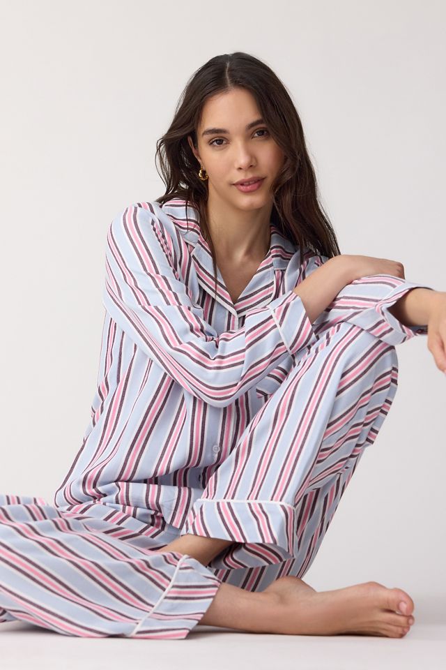 Set Pigiama Lungo Spazzolato Stripe & Stare #1