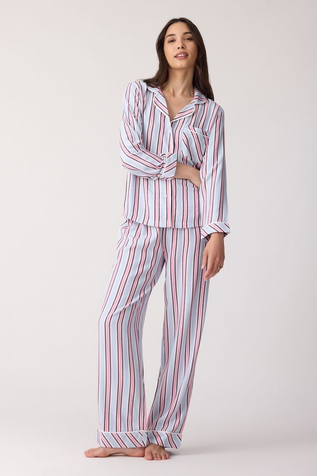 Stripe & Stare Brushed Long Pyjama Set #1