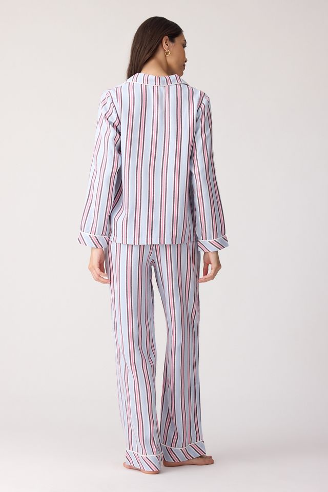 Stripe & Stare Brushed Long Pyjama Set #4