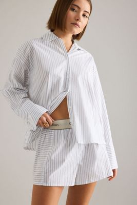 Camisa Popelina a Rayas Calvin Klein