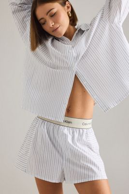 Shorts de Popelina a Rayas Calvin Klein