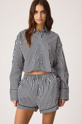 Camisa Corta de Popelina de Algodón Calvin Klein