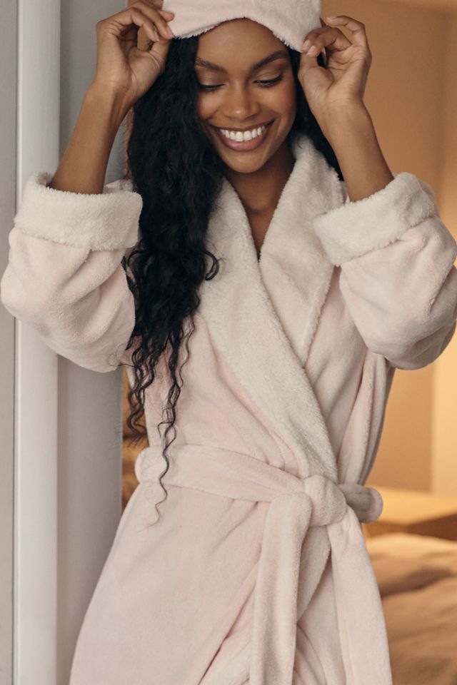Papinelle Plush Sherpa Robe & Sleep Mask Set #2