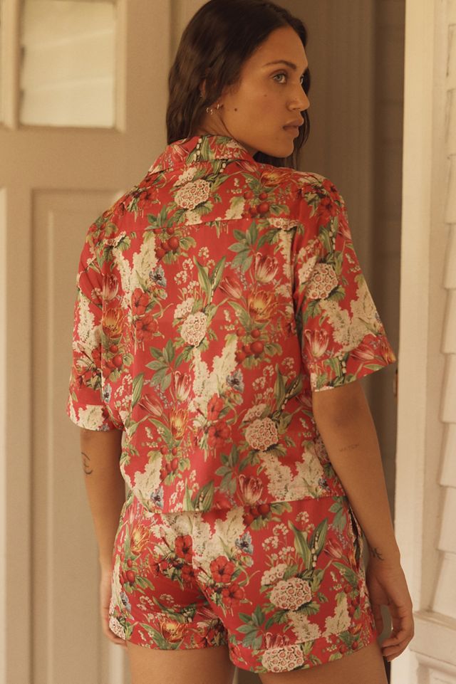 Papinelle Clara Buttondown Shirt & Boxer Shorts Pajama Set #1