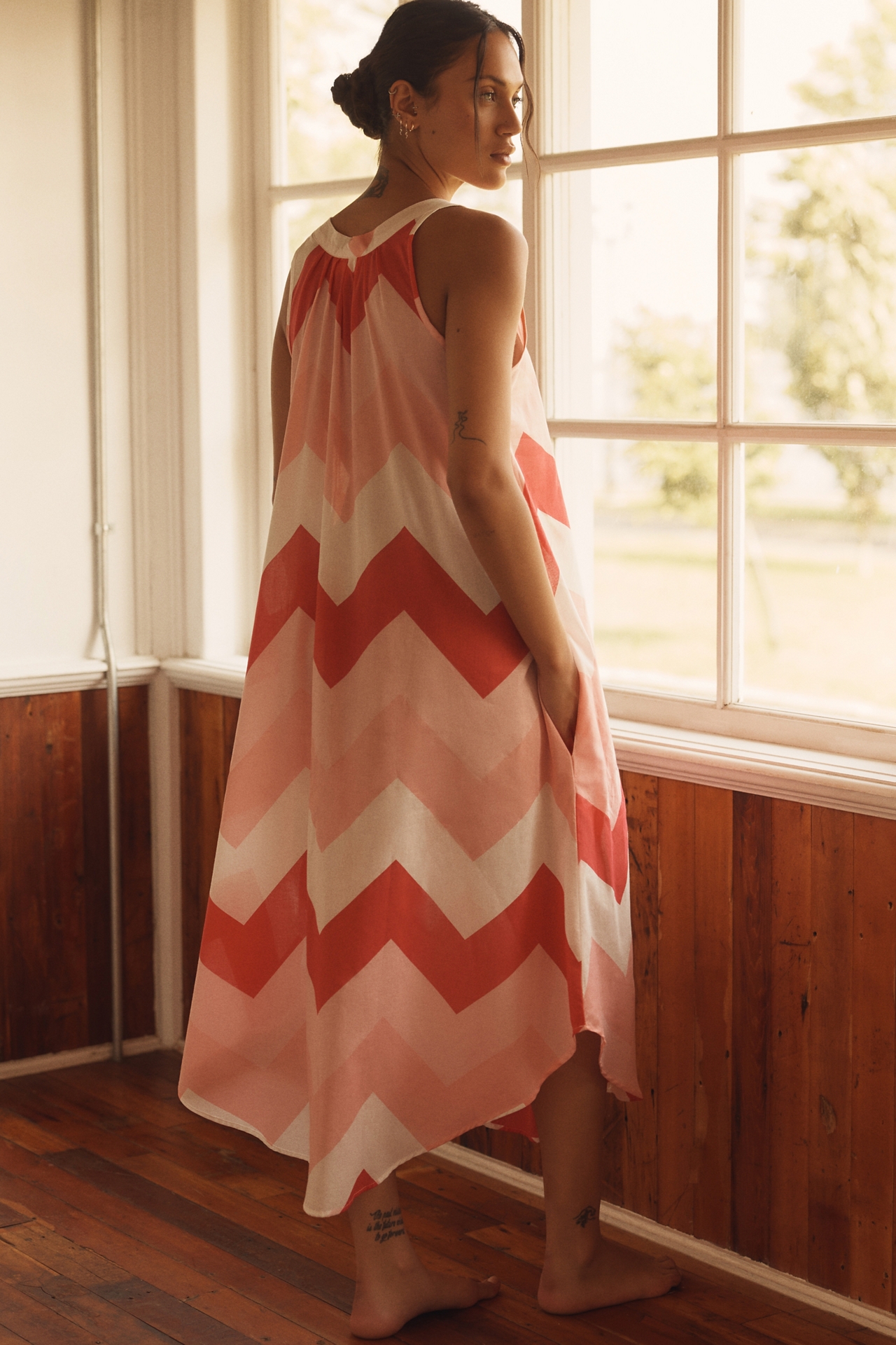 Papinelle Ava Panel-Front Maxi Nightgown