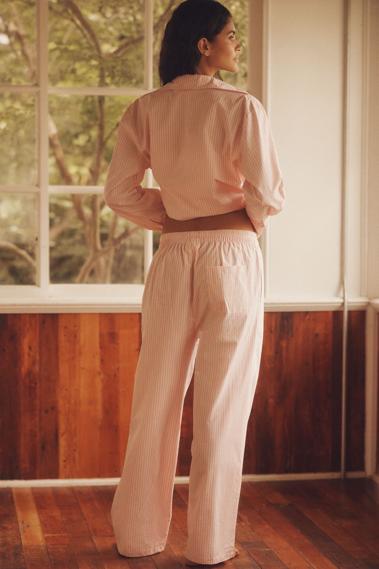 Papinelle French Stripe Full-Length Pajama Set