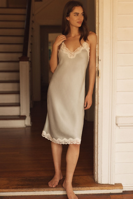 Papinelle Annabelle Satin Lace Slip In Multi