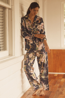 Papinelle Betsy Full-length Pajama Set In Blue