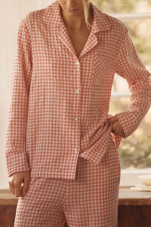 Papinelle Seersucker Gingham Pajama Set #1