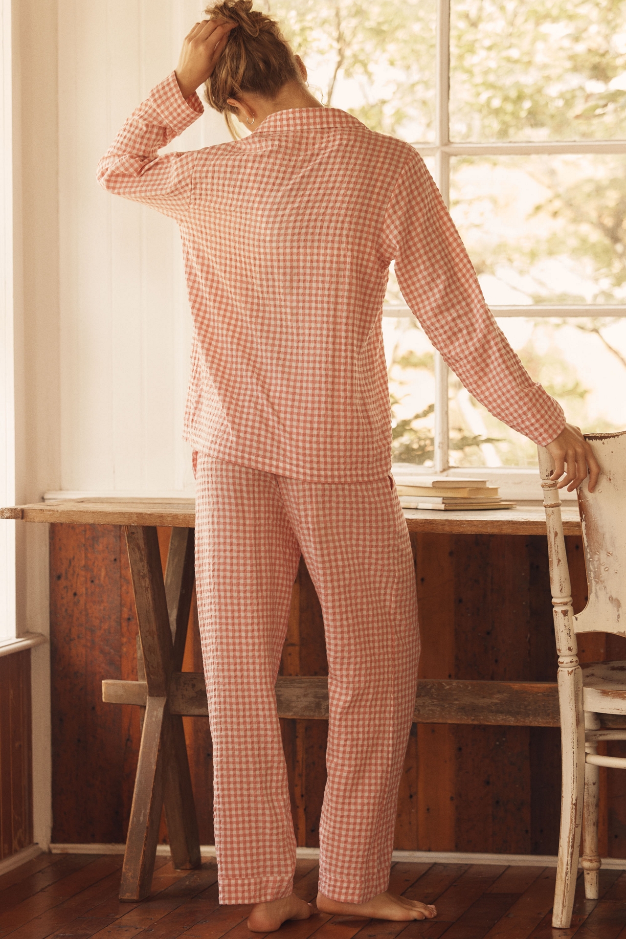 Papinelle Seersucker Gingham Pajama Set