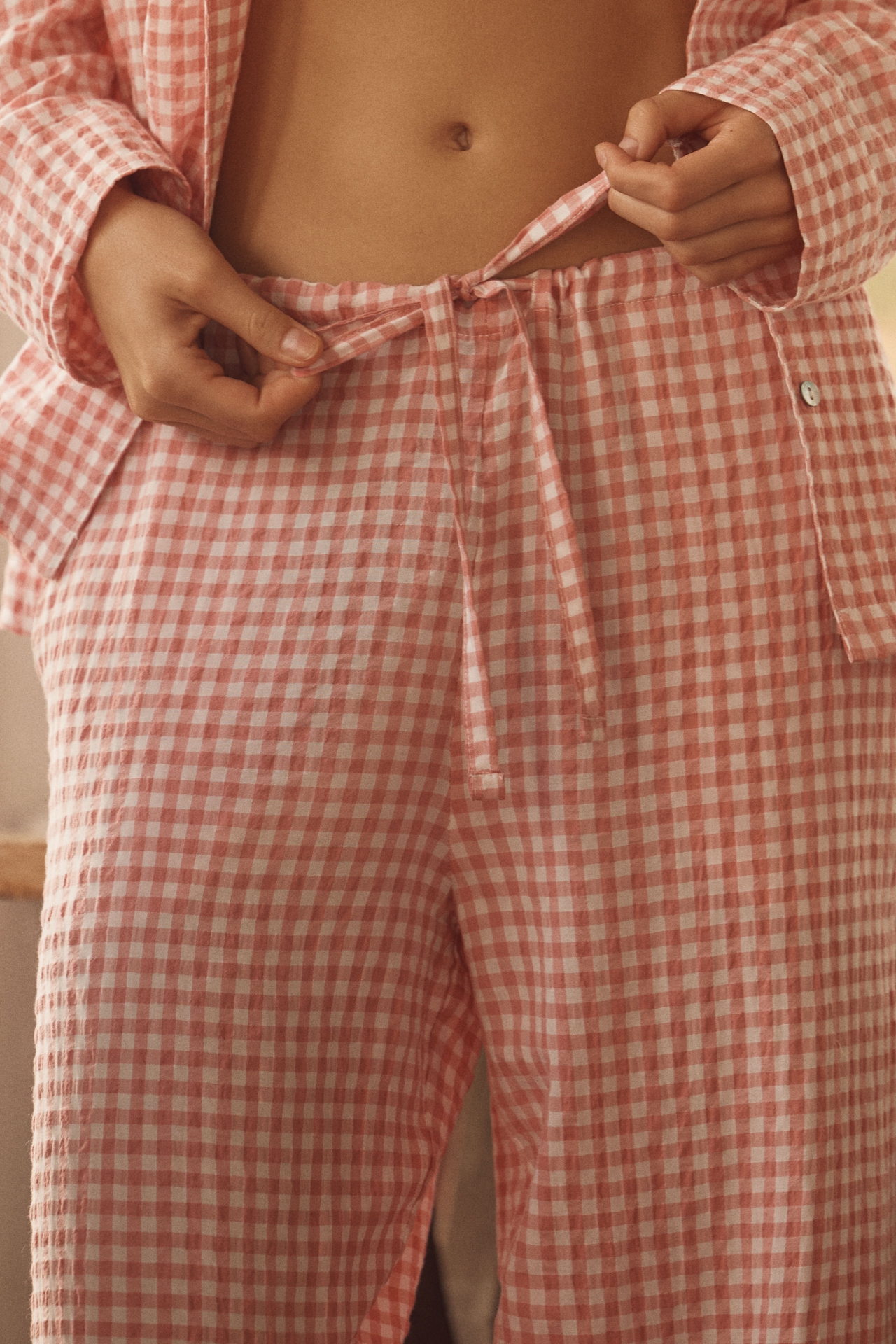 Papinelle Seersucker Gingham Pajama Set