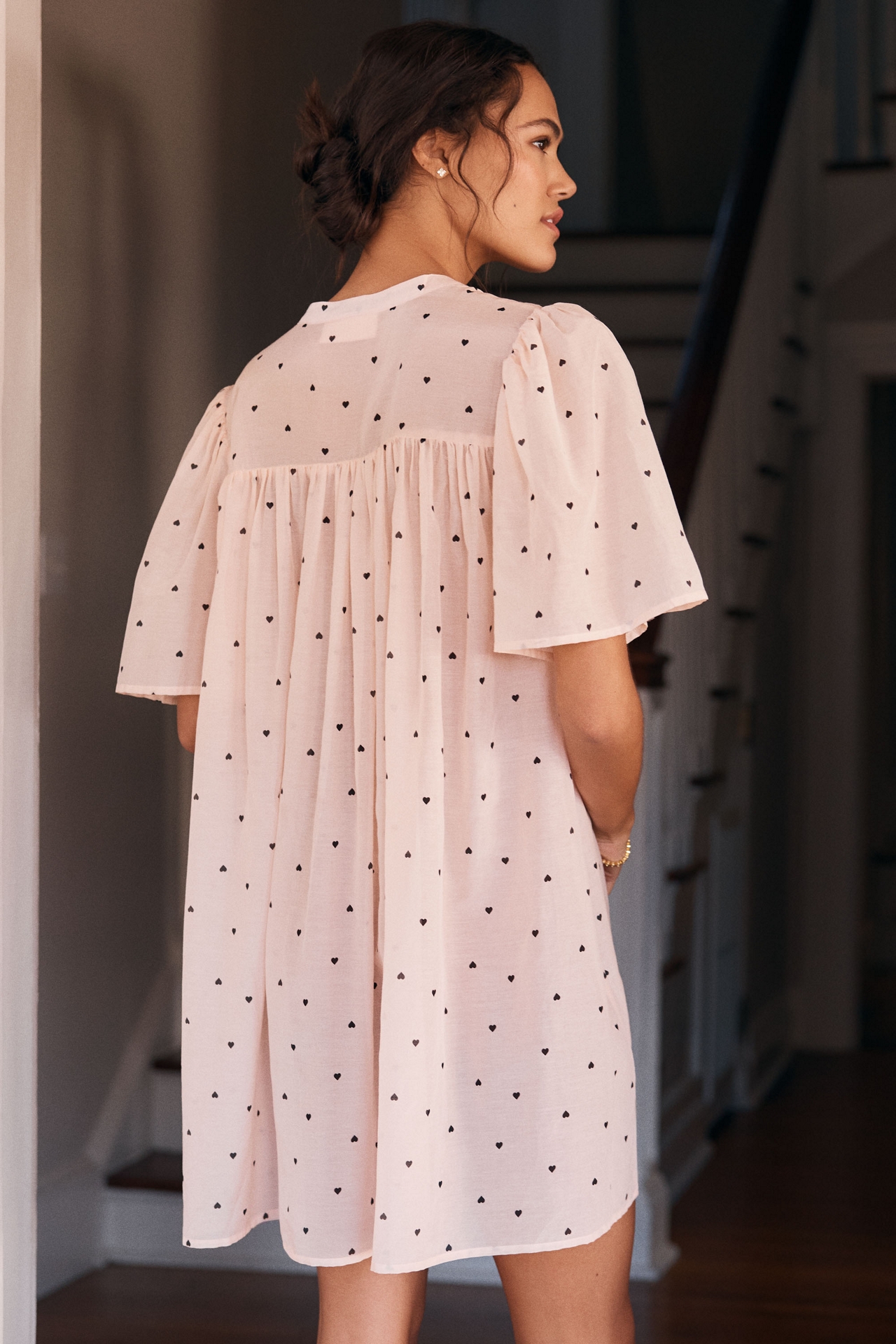 Papinelle Hearts Cotton Gathered Nightie