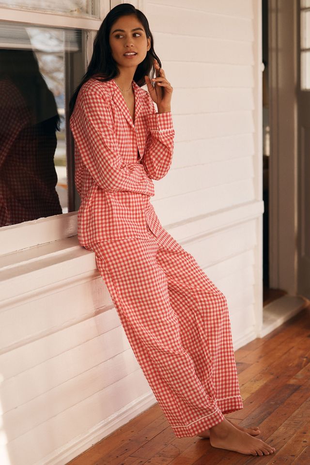 Papinelle Seersucker Gingham Pajama Set #1
